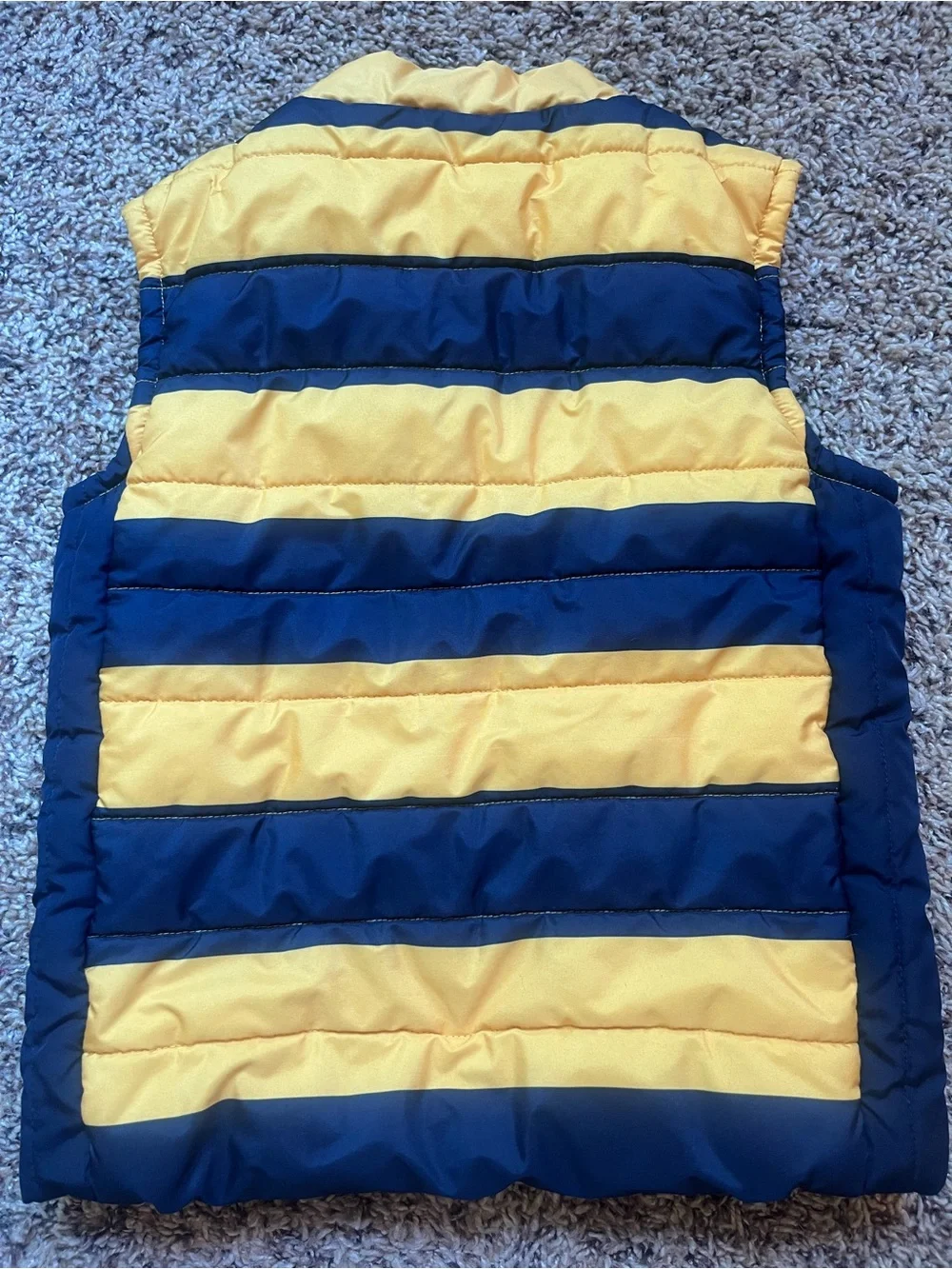 Gymboree Navy and Yellow Puffer Vest